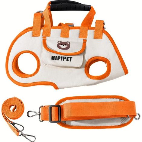 Sac de transport portable pour chien INF : Sac bandoulière pratique pour animaux de compagnie, orange, L (1/3)