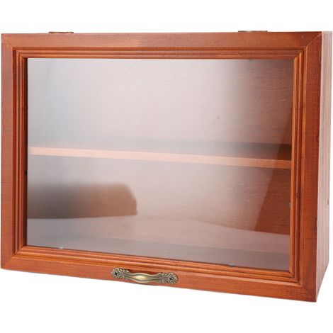 Organiseur de bureau en bois, présentoirs autoportants en bois, armoire pour mini figurines et cosmétiques (1/5)