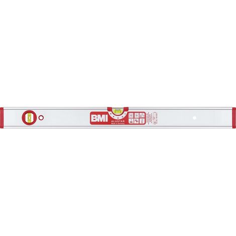 Livella a bolla ALUSTAR 100cm alluminio argento ± 0,5 mm/m