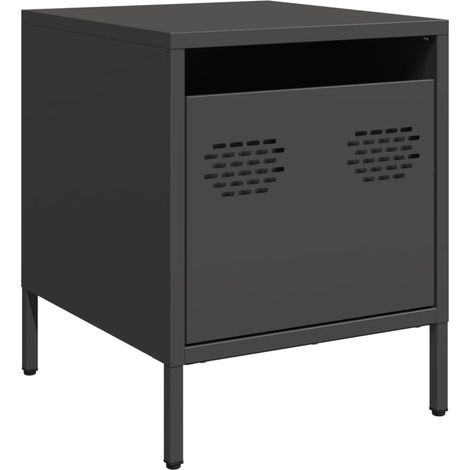Maison Exclusive - Nachttisch Schwarz 35x39x43,5 cm Stahl
