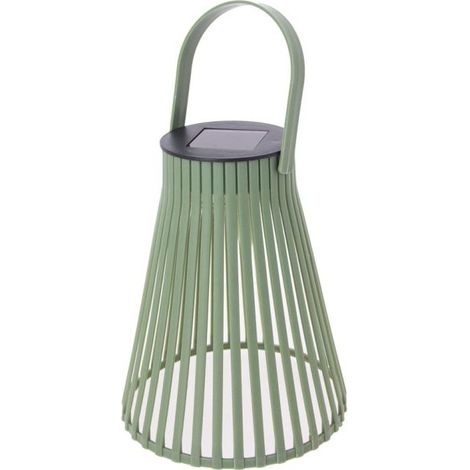 Lanterne solaire LED kaki, éclairage blanc chaud, spéciale extérieur (IP44) - SOLANAK (1/2)
