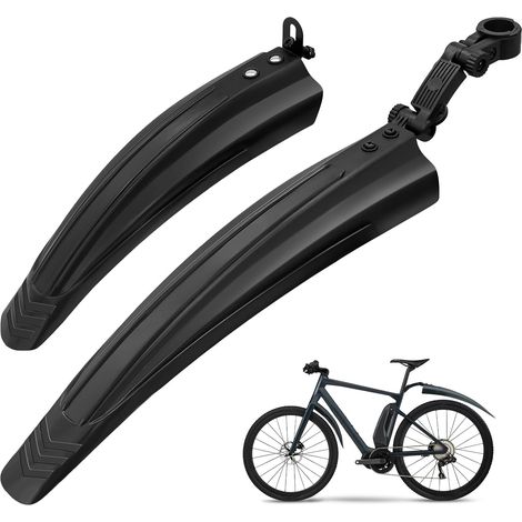 Garde-Boue de Vélo, Montagne Cyclisme VTT Route Réglable Universelle Epaissir Elargir Les Ailes Avant Garde-Boue Arrière pour Selle de Single Speed Vélo Fixie Urbain Gravel Bike