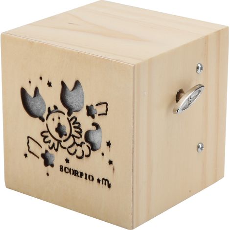 Coffret à musique en bois lumineux avec motif Scorpion, cadeau d'anniversaire innovant pour enfants. (1/5)