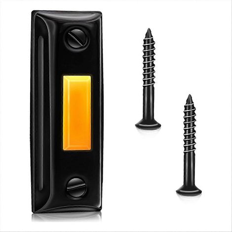 Türklingel aus Metall, wandmontierter Türklingelknopf aus Metall, kabelgebundene, LED-beleuchtete Türklingel, Türklingel (1/5)
