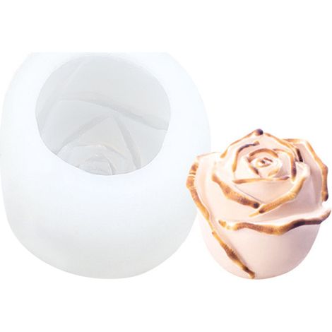 Lebensmittelechte, rosenförmige Silikon-Eiswürfel zur Herstellung von Kuchen, Kerzen, handgemachten Seifen, Pralinen, Harzen, Dekorationen, Lotionen, Wachsmalstiften und Pflastern (E1)