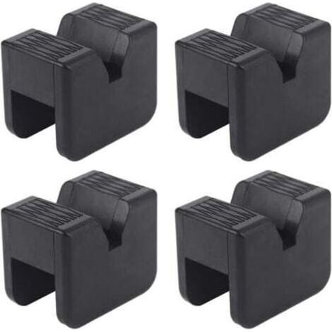 Lot de 4 Cales en Caoutchouc pour Cric, Supports de Levage Robustes pour Voiture, Protection du Châssis et du Point d'Appui, Compatibles avec Crics Hydrauliques et Mécaniques (1/4)