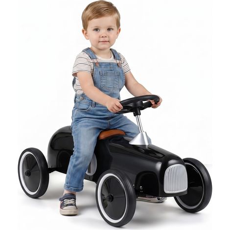 COSTWAY Macchinina Cavalcabile per Bambini 18+ Mesi, Max 30 kg (Nero) (1/5)
