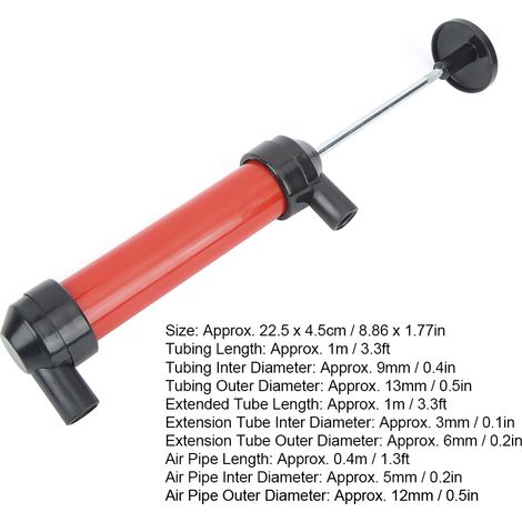 Kit de tube d'aspiration d'huile manuel, de pompe à eau et de pompe à air pour véhicules autonomes  dispositif manuel de pompe à air et d'aspiration d'huile. (1/5)