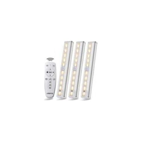 Lampe LED sans Fil 3 Packs avec Télécommande - Pour Chambres, Armoires, Vitrines, Aucun Câblage Requis (1/5)