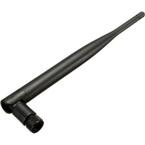 Antena amplificadora WiFi omnidireccional de 2,4 GHz y 5 dBi con conector RP-SMA para módem/router -Crezuo