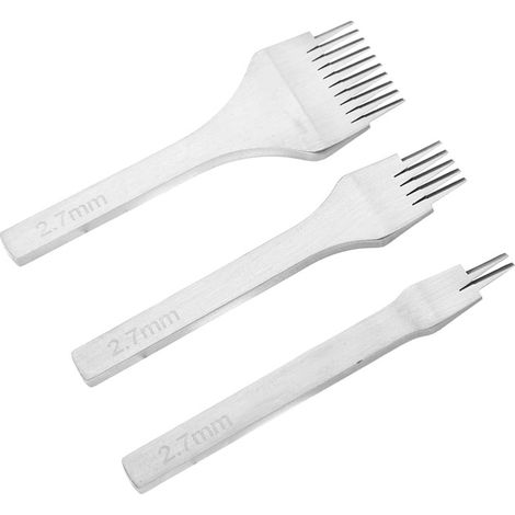 Poinçons en acier pour cuir, kit de 2/5/10 pointes pour couture et perforation (2.7mm) (1/4)