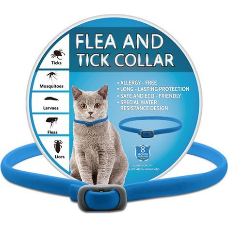 Collier Anti Puces - Pour Chat - Résistant À L Eau - À Base D Huiles Essentielles Naturelles - Réglable - 1 Pièce (1/5)