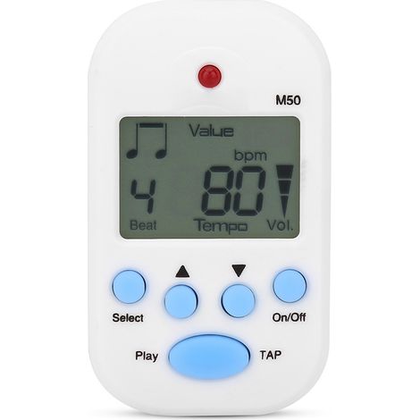 Mini métronome numérique M50, métronome à pince (blanc) (1/5)