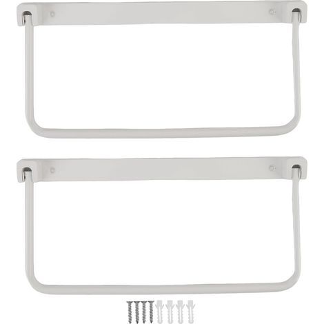 Alomejor 1 Paire Paire Pliable RV Rack Rack Mur Murd Motted Aluminium Alloy Space Sauveture Organisateur avec Fixation à Vis pour RV Travel Rangement de Chaussures Yacht Rangement (White). (1/5)