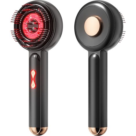 Appareil de Massage électrique 2 en 1 pour cuir chevelu, Peigne de massage électrique à 360° 3 modes de Massage et de Soin du Cuir Chevelu Scalp Massager Applicateur Huile Cheveux avec Lumière (1/5)