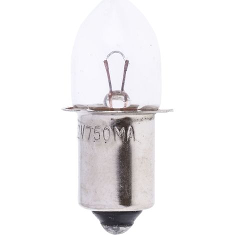 Rs Pro – Ampoule intérieure 7,2 V 750 mA – Culot P13.5s – Luminosité 85 lm – Durée de vie 15h – Ampoule krypton en forme d'olive