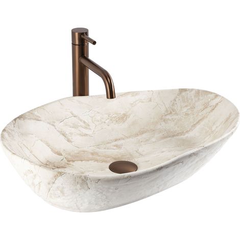 Lavabo Da Appoggio Rea Emilia Reno Beige, Stone Imitation (1/3)