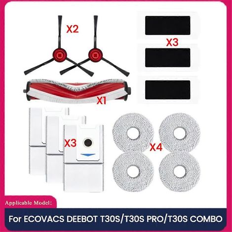 Pièces de rechange pour aspirateur robot ECOVACS DEEBOT T30S/T30S PRO/T30S COMBO : brosse latérale principale F (1/5)