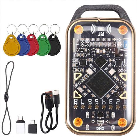 Chameleon Ultra Upgrade Smartcard-Emulator, RFID-Chip-Lesegerät + 5XCUID-Schlüsselanhänger, 125K 13,56 MHz Kartendecoder/Duplikator (1/5)