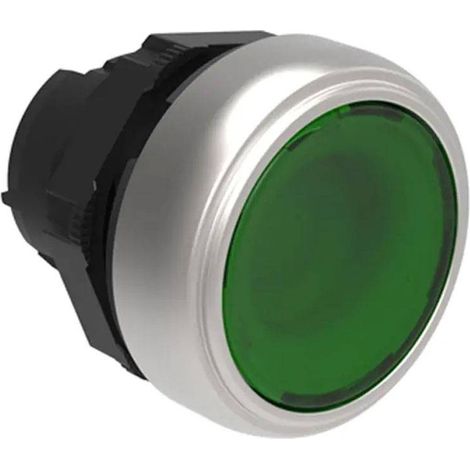 Pulsador luminoso Afeitado verde Lovato Platinum de impulsos LPCBL103