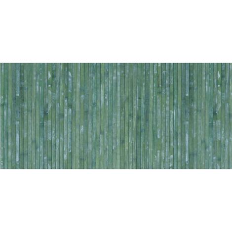 Alfombra de bambú REDS con fondo antideslizante lavable 50x120cm  Color: Verde