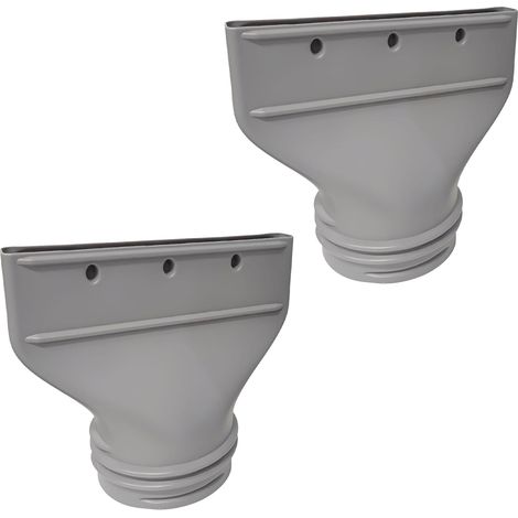 Juego de 2 adaptadores de manguera para aire acondicionado portátil – Kit de conexión y sellado para ventana o puerta – ABS, gris (1/5)