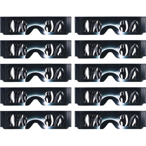 Ortviai Lunettes de protection solaire pour éclipse – 10 pièces, filtre en papier certifié ISO 12312-2, vision orange claire (1/5)