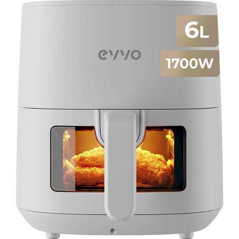 EVVO Freidora sin aceite Tasty Fryer - 6,5 litros, 1700W, Tecnología Dual Cyclone, Multifunción, hasta 200º (1/5)