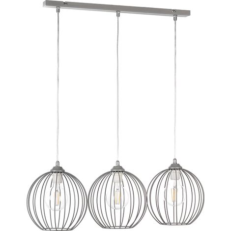 lampadario onli "melone" grigio 3 luci, e27 (1/4)