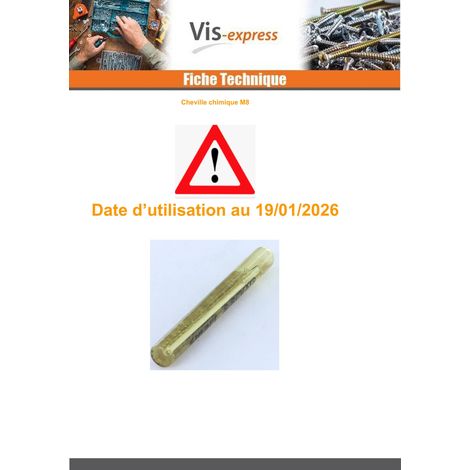 Cheville chimique capsule M8-1 pièce