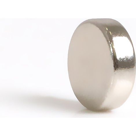 100 aimants ronds pour réfrigérateur, diamètre 5 mm, épaisseur 1,5 mm, finition nickel brossé, pour tableau blanc et bureau (1/5)