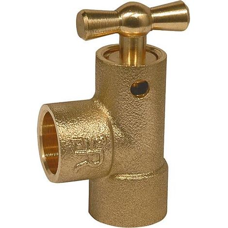 Coude a souder laiton avec vidage, 12 x 12 mm