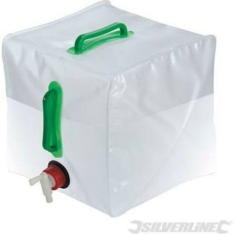 Seau souple en plastique de 20 litres – fabriqué en PVC ultra-résistant – deux poignées robustes – facile à transporter – idéal pour le camping. (1/2)