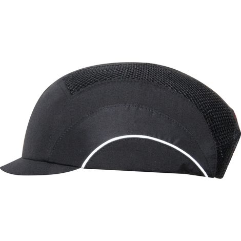 Cappello di sicurezza Hardcap A1+ con visiera micro - 2,5 cm Nero