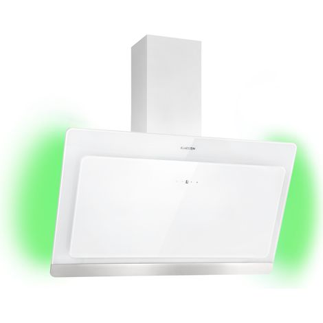 Klarstein – Hotte aspirante inclinée 90 cm – Débit d'air 563 m³/h – Éclairage LED RGB – Classe énergétique A – Installation facile (1/5)