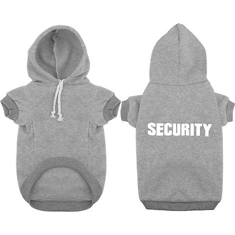 vtements Pour Chiens Sweat Capuche (gris, M), Impression De Scurit, Vtements Pour Chiens De Compagnie Sweatshirt, Manteau Chiot Moyen Chien Chat (1/5)