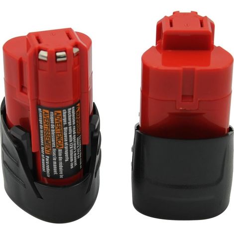 2-Pack Remplacement Outil Électrique Batterie 12V 1.5Ah Li-ION pour Perceuse-visseuse sans Fil M12, 48-11-2401, 48-11-2402, C12 B, C12 BX (1/5)