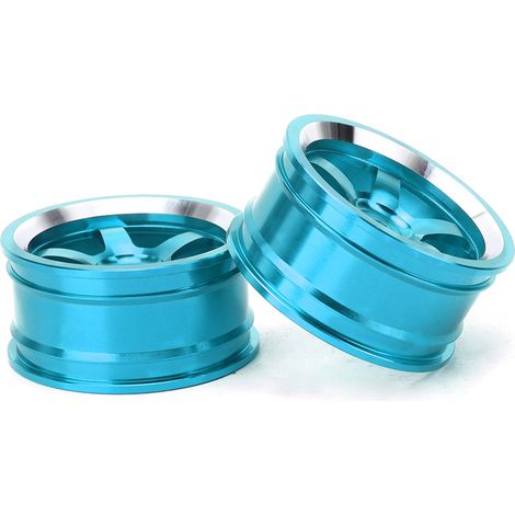 Lot de 4 moyeux de roue en alliage d'aluminium 1/10, pièces détachées RC compatibles avec la voiture de drift de tourisme HSP 94123 (bleu). (1/5)