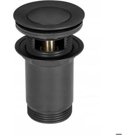 Bouchon Clic-Clac - Trop-Plein 1 1/4 Pouces - Pour Lavabo Receveur De Douche Et Bidet - En Laiton Chromé Ou Noir - Unité (1/2)