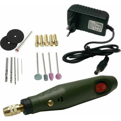Mini taladro eléctrico, amoladora, taladro, tallado, pulido, grabado, fresado.