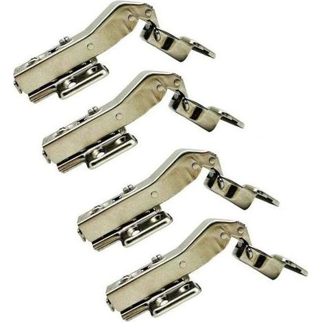 PA Cerniere a 45 gradi da 35 mm con ammortizzazione idraulica per porte angolari speciali, cerniere a chiusura ammortizzata per mobili, credenze e porte pieghevoli angolari, confezione da 4 (1/4)