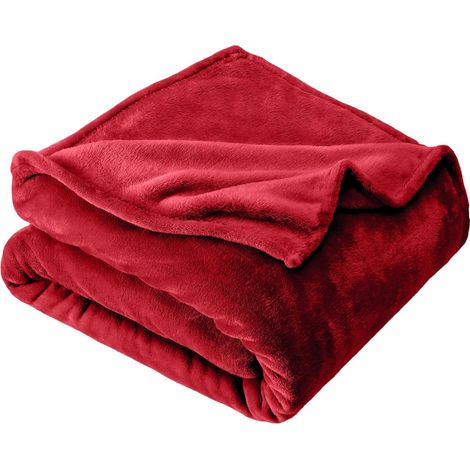 Green Mobility-Couverture en flanelle douce et moelleuse - couverture ultra-douce, chaude et légère pour canapé - convient pour canapés, lits et fauteuils - couverture rafraîchissante - 100 x 150 cm - (1/4)