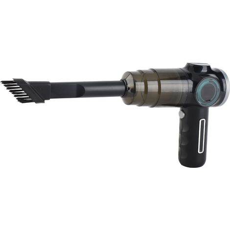 Tragbarer Staubsauger für Zuhause und Auto mit Bürste und Fugendüse, Digitalanzeige, Akku, waschbarem Filter – 120 W, 2000 mAh, ABS – Komplettset mit Zubehör (1/5)