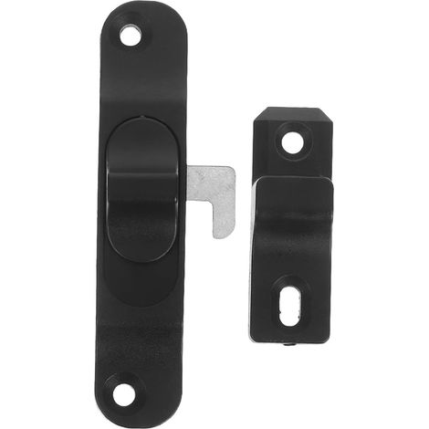 Verrou Coulissant pour Fenêtre Moustiquaire en Alliage D'aluminium, Crochet de Retenue Réglable pour Porte Coulissante, Serrure de Sécurité pour Baie Vitrée, Quincaillerie Robuste (1/5)