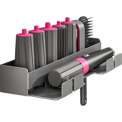 Support mural pour sèche-cheveux, sans perçage, pour fer à friser 7 en 1, accessoire de fer à lisser, support mural, support mural en acier inoxydable, support pour sèche-cheveux, support pour salle (1/5)