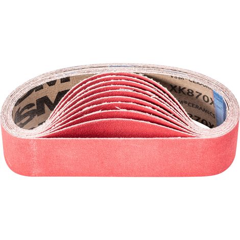 PFERD TOOLS Keramikkorn Schleifband BA 50x450mm CO-COOL120 für Edelstahl-Schliff mit Rohrbandschleifer 20 Stk (1/4)