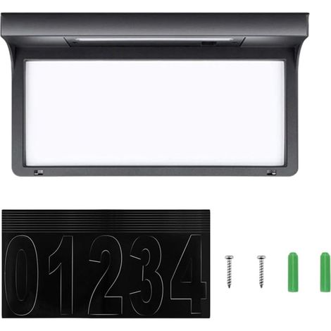 LED Tür Kennzeichenleuchte Schwarz ABS Gehäuse Dauerlicht