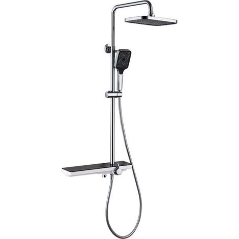 TRADE SHOP - Set Saliscendi Colonna Doccia Con Miscelatore Rubinetto Soffione Doccetta 87349 -