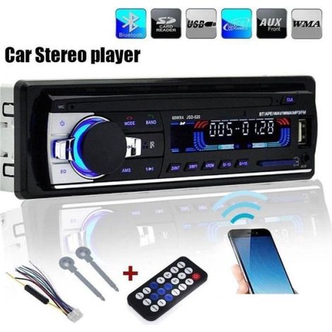 Autoradio - 1 Din - Bluetooth - GPS - Lecteur Audio USB SD - Noir - Compatible Android - 4 Voies - 1 Pièce (1/5)