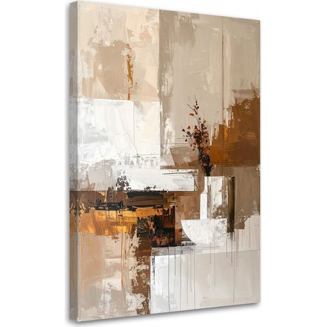 Impresión de Imagen Abstracción boho moderna en tonos beige y marrón 20x30 (1/5)